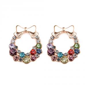 Színes koszorú fülbevaló