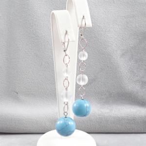 Türkinites, háromgyöngyös  fülbevaló