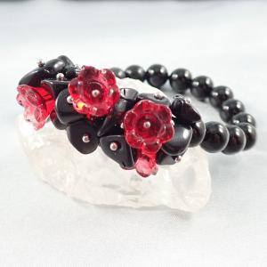 Tűz és árnyék ásvány karkötő