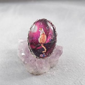 Vörös cicás gyűrű