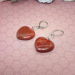 Vörös jáspis fülbevaló