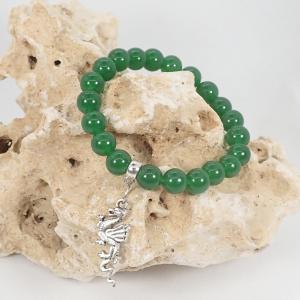 Zöld jáde karkötő sárkánnyal (S)