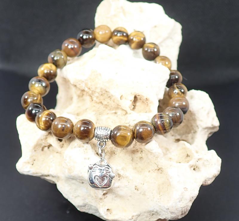 Tigrisszem karkötő cicával