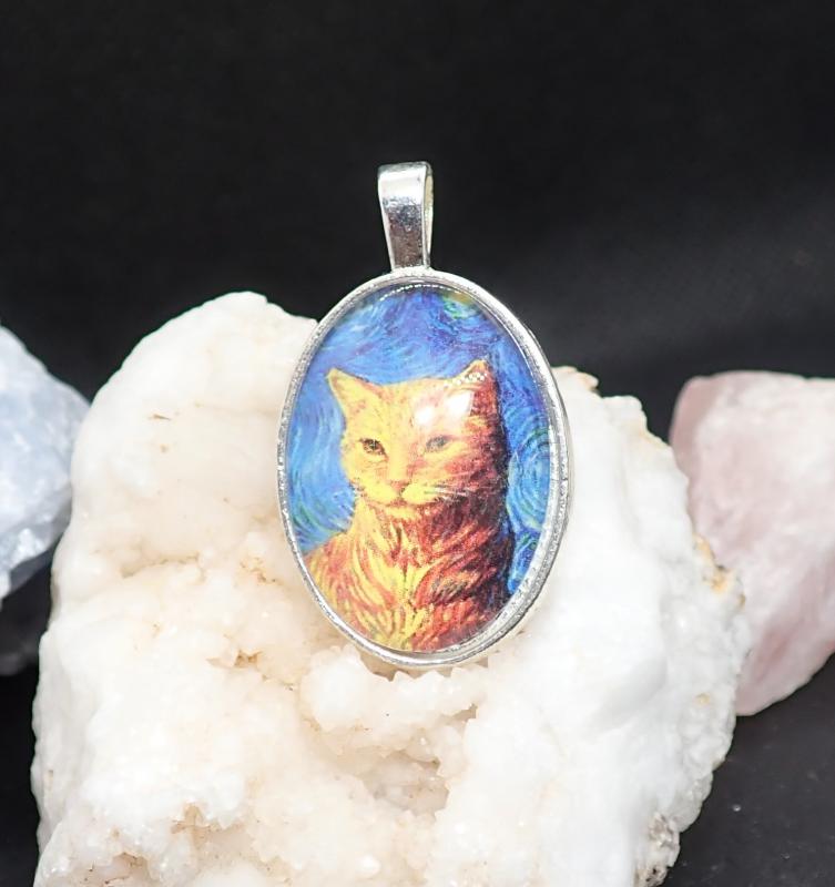 Vörös cica portréja,  medál