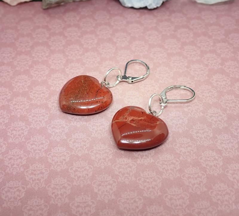 Vörös jáspis fülbevaló