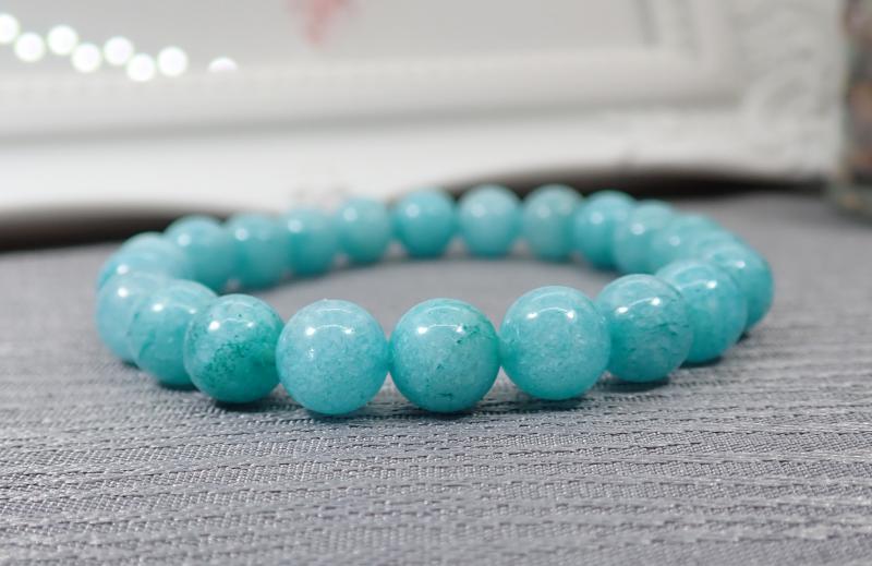 Zöldeskék achát karkötő