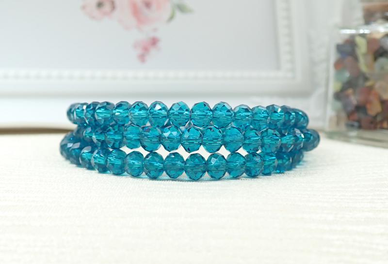 Zöldeskék memória karkötő