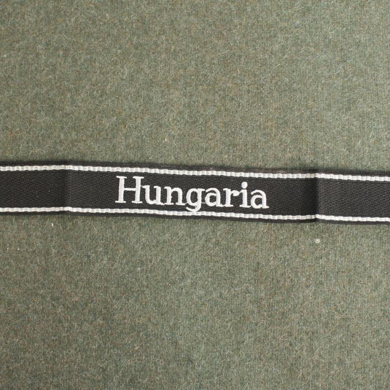 26. Waffen-SS Gránátos Hadosztály (2. magyar) Hungaria mandzsetta szalag RZM 26. Waffen-Grenadier-Division der-SS "Hungaria" (Ungarische Nr. 2)