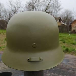 Magyar M35 plasztik sisak reprodukció bőr belsővel Hungarian Helmet