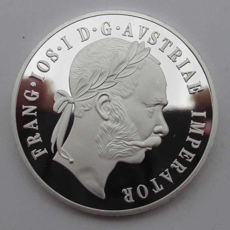 I. Ferenc József magyar király emlékérem, ezüstözött UV