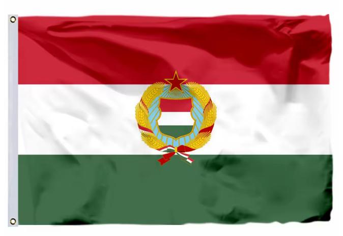 Kádár címeres zászló 1956-1989 - szovjet megszállás 150x90 cm