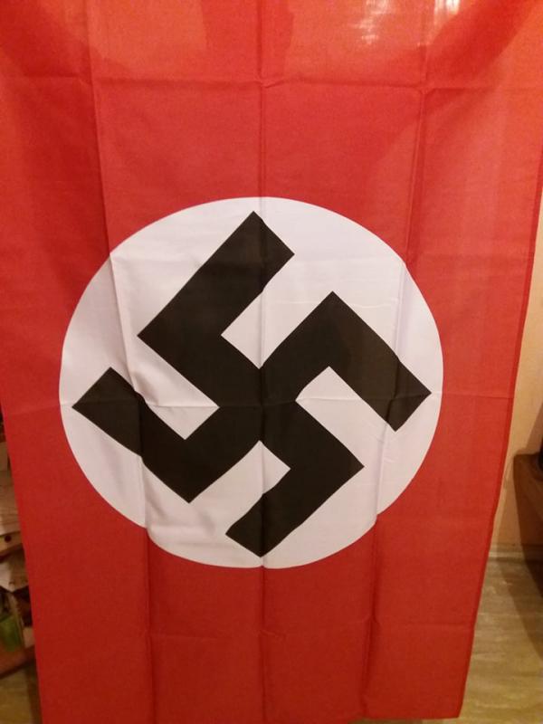 NSDAP német lobogó zászló 240 x 150 cm extra nagy méret!