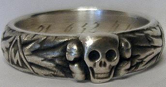 SS Totenkopfring "Krüger" becsületgyűrű hűséggyűrű