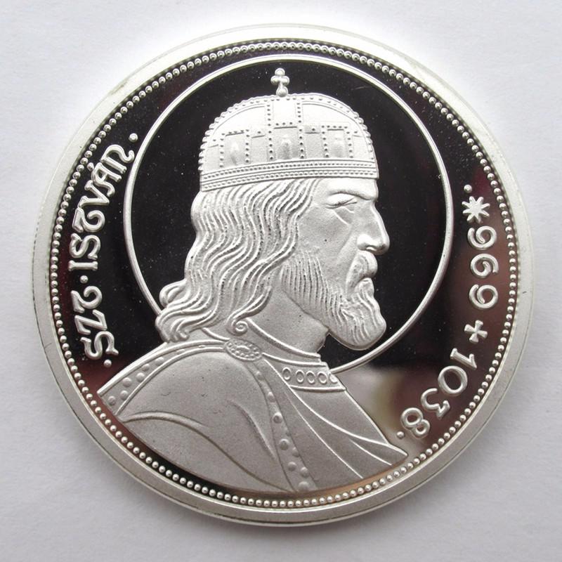 Szent István ezüstözött emlékérem 969-1038