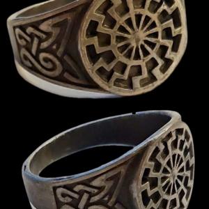 Schwarze Sonne gyűrű - Wewelsburg 800-as ezüst