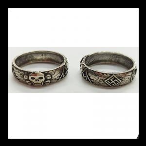 SS TOTENKOPFRING GYŰRŰ 1940-es variáció - 800-as finomságú ezüstből