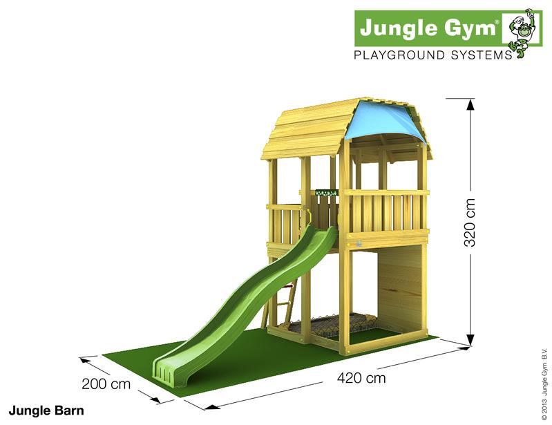 Jungle Gym BARN, XL csúszda torony 2,65 m-es csúszdával
