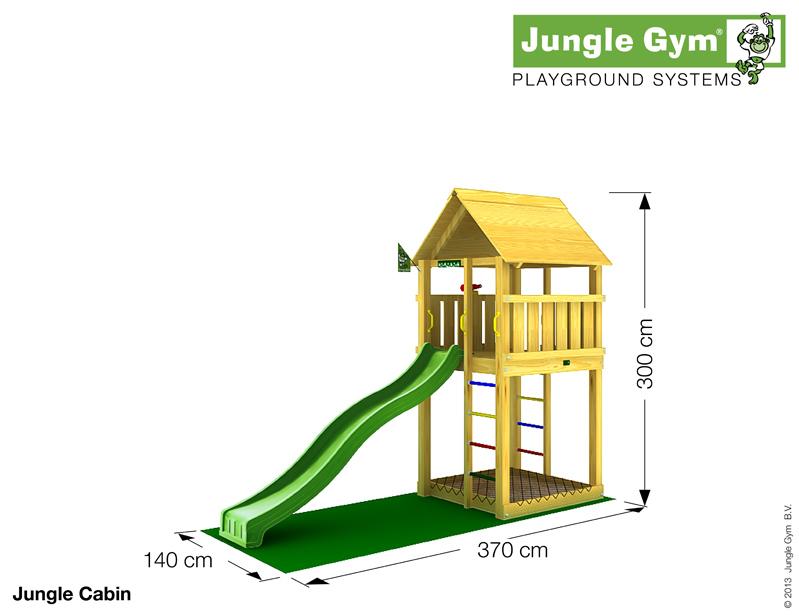 Jungle Gym CABIN, M csúszda torony 2,65 m-es csúszdával