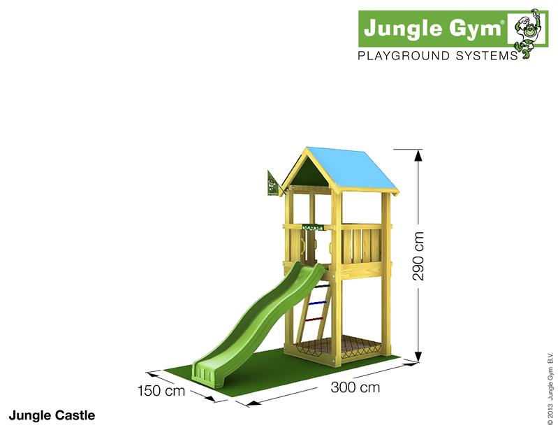 Jungle Gym CASTLE, S csúszda torony 2,2 m-es csúszdával