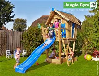 Jungle Gym CRAZY játszóház, XL, nagy terasszal, 3 méteres csúszdával