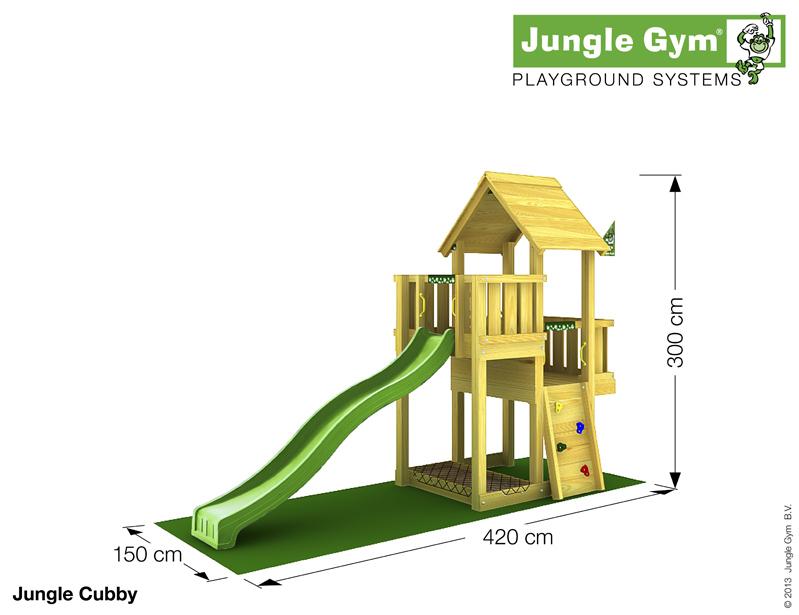 Jungle Gym CUBBY, M csúszda torony 2,65 m-es csúszdával