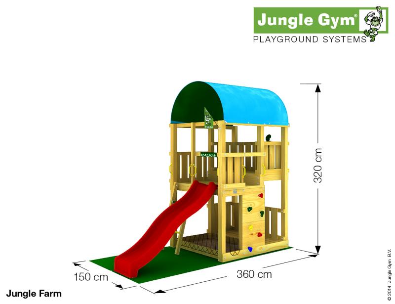 Jungle Gym FARM, XL csúszda torony 2,65 m-es csúszdával