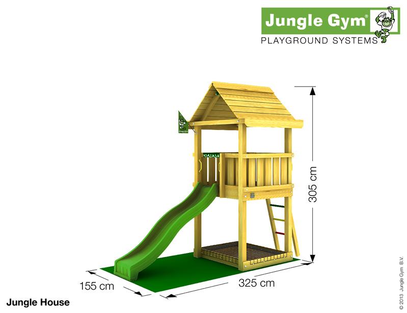 Jungle Gym HOUSE csúszda torony 2,2 m-es csúszdával