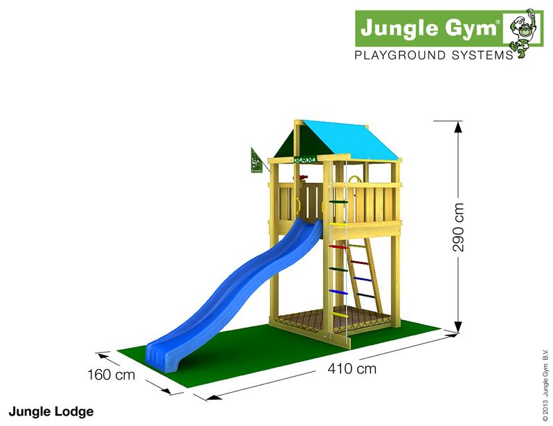 Jungle Gym LODGE, M csúszda torony 2,65 m-es csúszdával