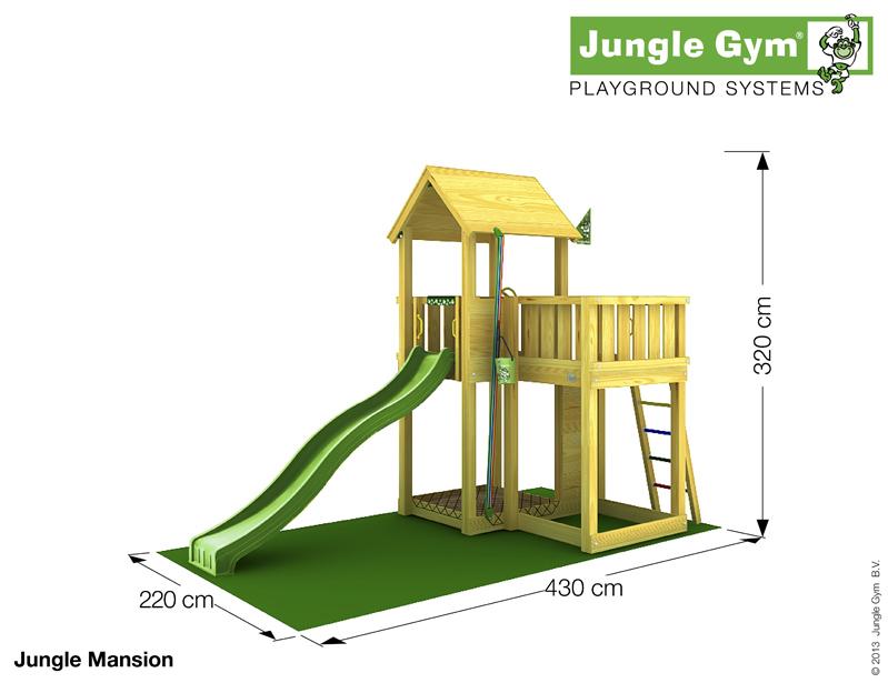Jungle Gym MANSION, XL csúszda torony 2,65 m-es csúszdával