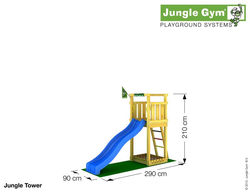 Jungle Gym TOWER, XS csúszda torony 2,2 m-es csúszdával