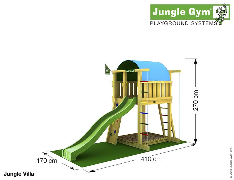 Jungle Gym VILLA, L csúszda torony 2,65 m-es csúszdával