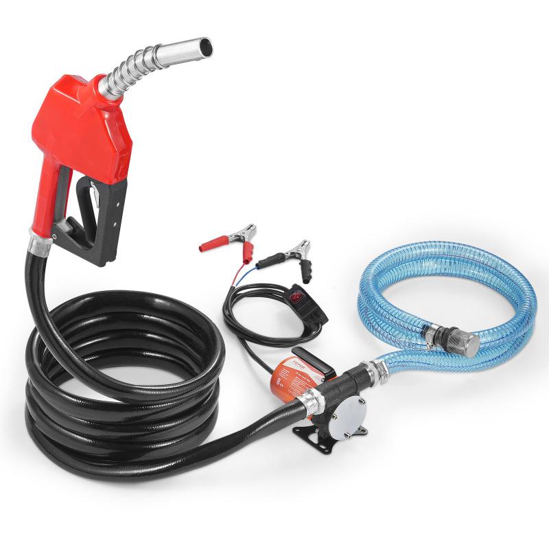 12V 30 l/perc Üzemanyag-továbbító Szivattyú – Erőteljes 0,37 kW  motorral, benzin és dízel üzemanyaghoz