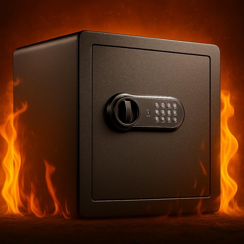 51 literes acél páncélszekrény digitális billentyűzettel és 2 biztonsági kulccsal (40 × 33 × 43 cm)