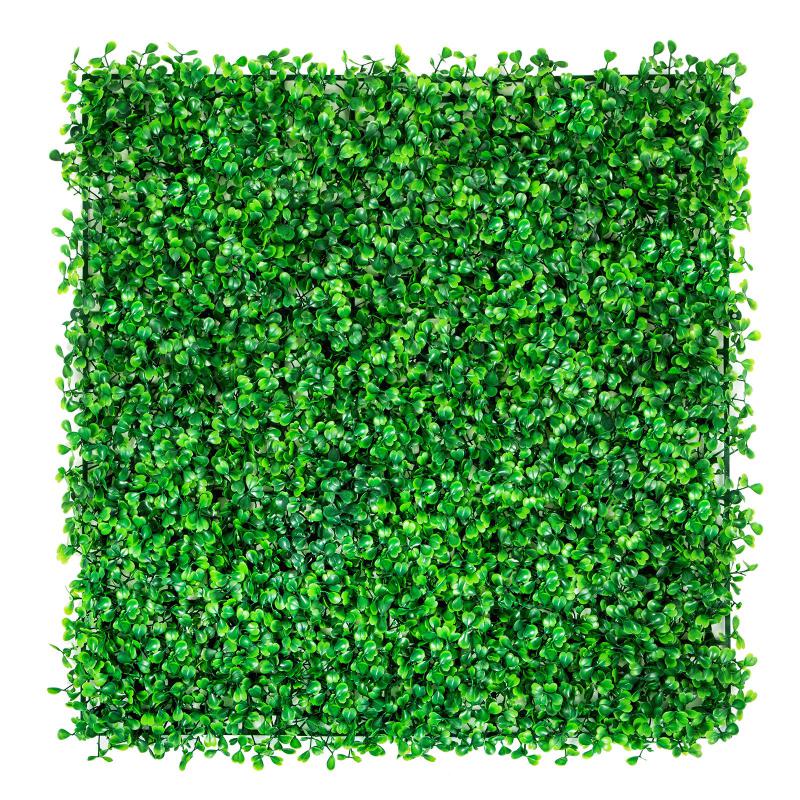6db zöld műcserjelevél-kerítés dekorfal puszpáng  50 x 50 cm  (1,5 m2)