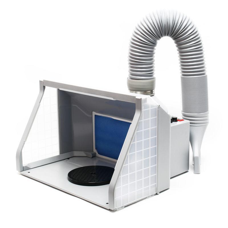 Airbrush szívórendszer festősátor és levegőelszívó készülék LED lámpával 9m3/perc (480 x 560 x 360 mm)