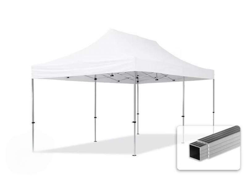 Alumínium Pop-up összecsukható pavilon rendezvénysátor 3x6m ponyva PVC fehér