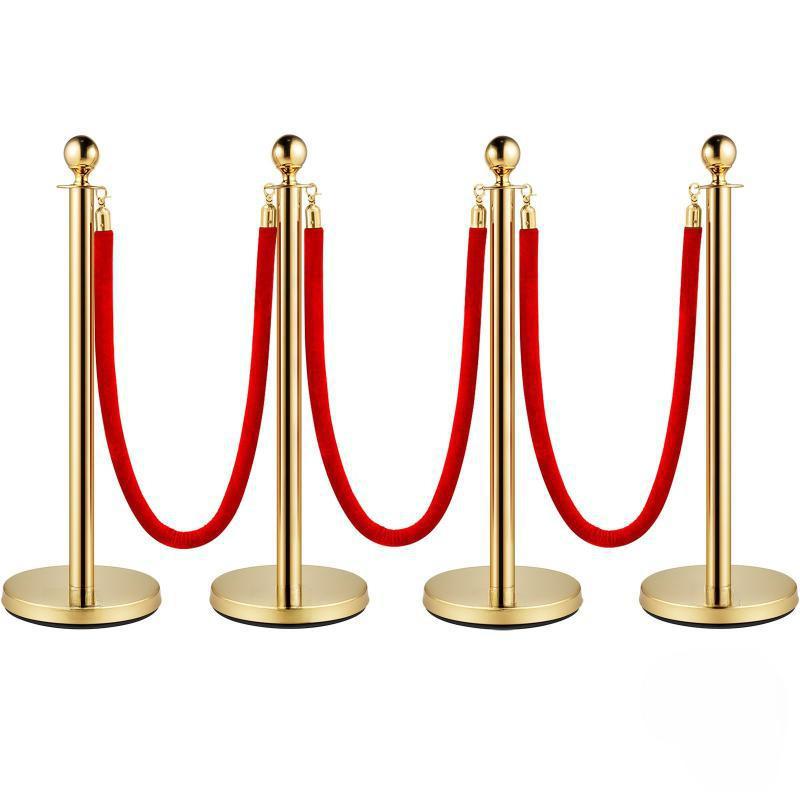 Arany elválasztó oszlop szett 3 részes  1,5m kötéllel