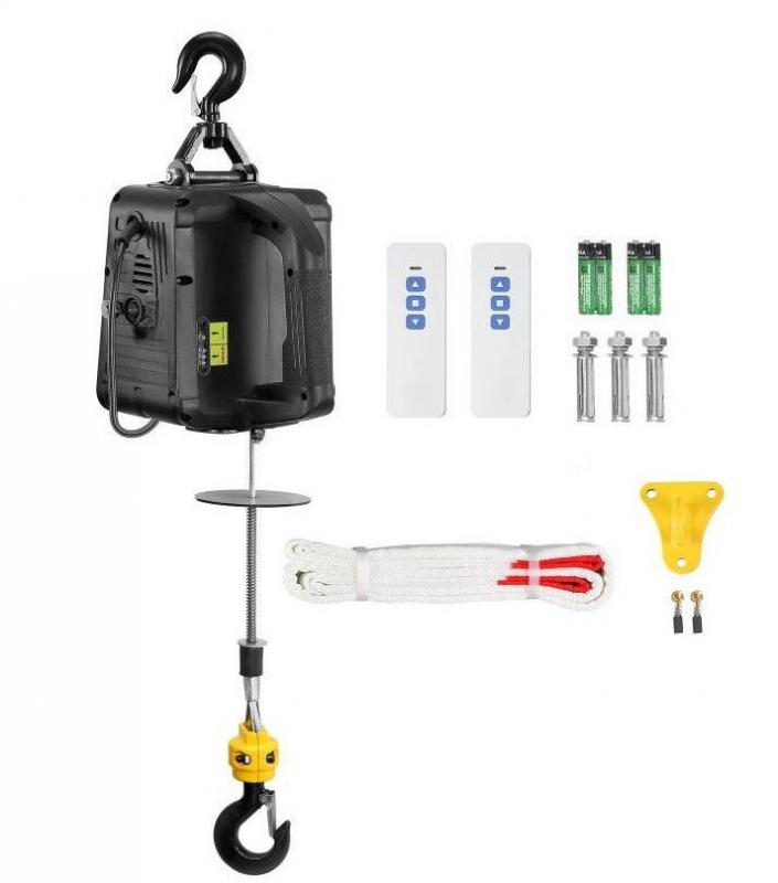 Csörlő Emelő 1500W, 500 kg teherbírás  2 az 1-ben (Kézi / Vezeték nélküli)