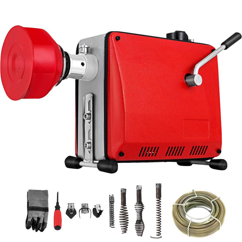 Csőtisztító gép lefolyótisztító duguláselhárító gép motor 390W 20-100mm, 16mm