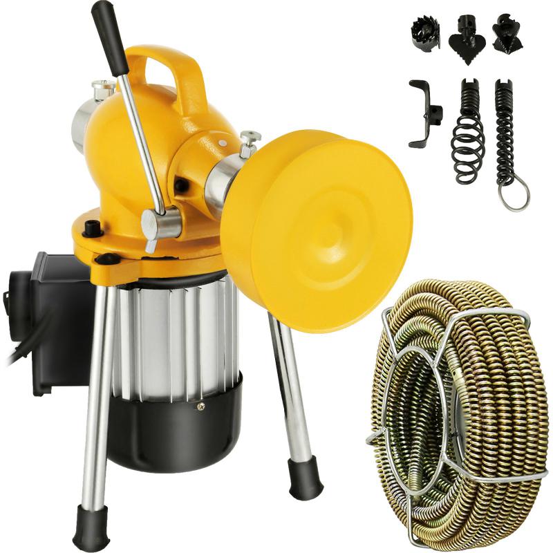 Csőtisztító, lefolyótisztító gép, 400 W, 20-100 mm, max. 30 m