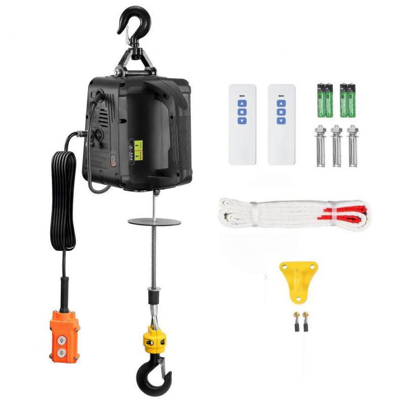 Elektromos csörlő 1500 W – 3 az 1-ben vezérlés, 530 kg teherbírás, 60 m vezeték nélküli távirányító