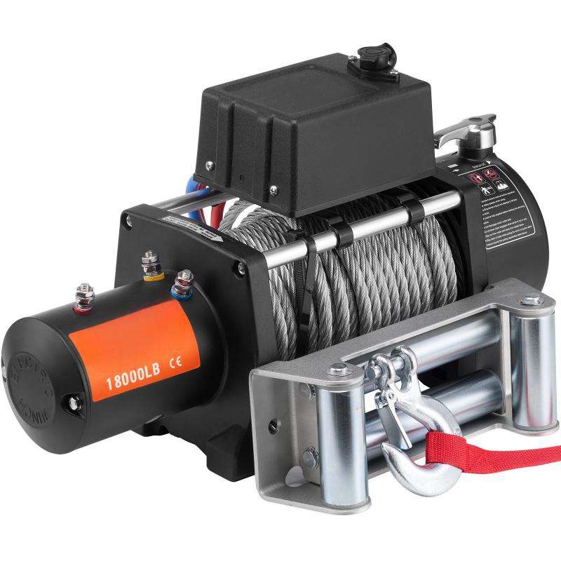 Elektromos csörlő ATV-hez és tehergépjárműhöz – 12 V DC, 8165 kg vonóerő, 20 m, vezeték nélküli vezérléssel