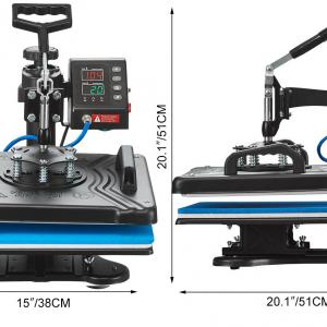 10 az 1-ben Multifunkcionális Hőprés – 38x30 cm, 1000W, LCD Kijelző