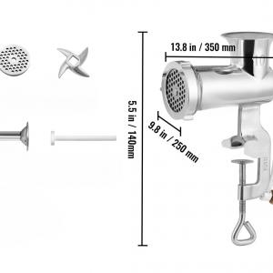 10-es Kézi Húsdaráló Rozsdamentes Acél