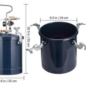 10 literes Festékpisztoly nyomástartó tartály két pisztollyal és fúvókával (1,5 mm és 4 mm)