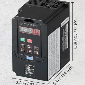 1,5 kW-os frekvenciaváltó (VFD) – 2 LE teljesítmény, 0–400 Hz kimeneti frekvencia, egy- és háromfázisú bemenethez