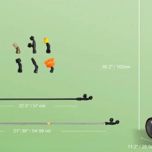 15 literes akkumulátoros háti permetező – 12 V / 7,2 Ah, 0–6,5 bar, 3,6 liter/perc