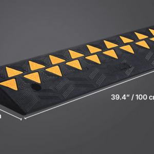 15 t teherbírású gumi járdaszegély autó rámpa, 9 cm emelkedéssel, 100 × 25 cm