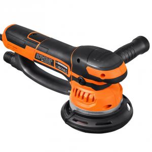 150 mm-es DA/GA véletlenszerű orbitális csiszoló, 850 W, 7400 fordulat/perc, 6 fokozatú fordulatszám-szabályozással, 10 db csiszolópapírral és porelszívó csatlakozóval
