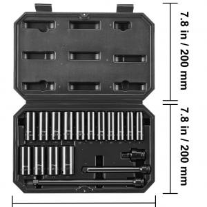 18 darabos 3/8" prémium nyomatékkulcs